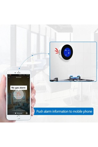 Xindoker Ev İçin Akıllı Wi-fi Gaz Sızıntısı Tespit Cihazı, 80db Alarm, Tuya Uyumlu, Avrupa Standartı, Usb Beslemeli