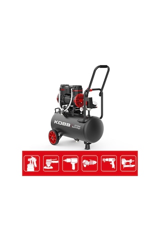 Kobb KBK25S 1.7 Hp 25 L 8 Bar Yağsız Sessiz Taşınabilir Hava Kompresörü