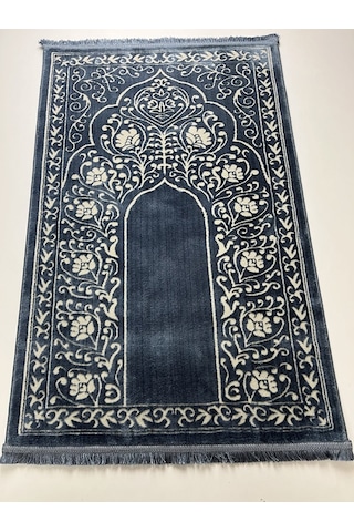 Yün Tüşeli Akrilik Dokuma Halı Seccade Namazlık 80x120 Turkuaz