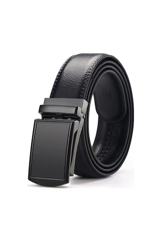 Otomatik Tokalı Deliksiz Klasik Erkek Kemeri Siyah