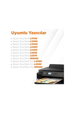 Epson Ecotank L6490 Uyumlu Mürekkep Takım / Epson T112 Uyumlu Mürekkep Takım