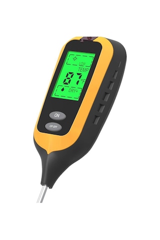 Toprak Ph Ölçer Toprak Nem Ölçer 4'ü 1 Arada Toprak Test Cihazı Nem Işık Ph Sıcaklık Çimler Çiftlik Bitkileri Otlar