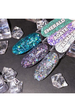 Nail Art Tasarım Jel Diamond Emerald 5 Gr Mavi
