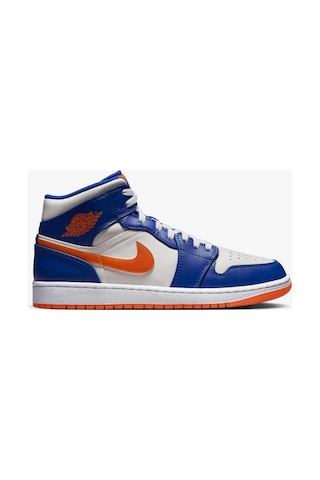 Nike Air Jordan 1 Mid 'knicks' Fd1029 400 Erkek Spor Ayakkabı Mavi Beyaz Mavi Beyaz