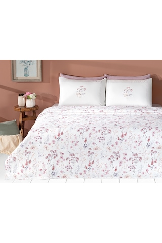 Madame Coco Fantina Tek Kişilik Baskılı Pike Takımı Pba-252tek Kişilik-mürdüm