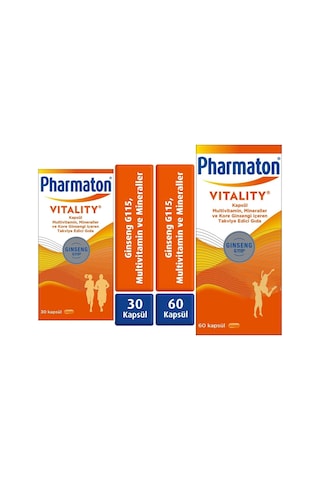Pharmaton Vitality 30 Tablet + Pharmaton Vitality 60 Kapsül