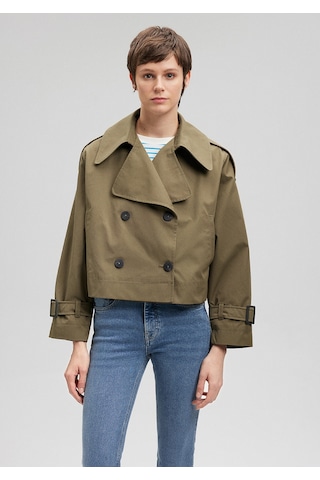 Mavi - Kahverengi Kısa Trençkot 1110376-71592 Kahverengi