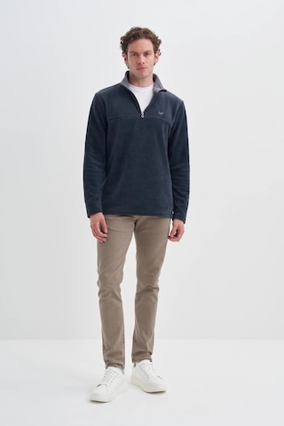 Cazador Yarım Balıkçı Yaka Kalın Polar Regular Fit Sweatshirt-56320 Lacivert