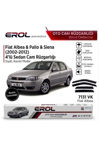 Fiat Albea&palio&siena 4'lü Mugen Cam Rüzgarlığı Siyah
