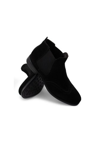 Deery Hakiki Süet Siyah Erkek Chelsea Bot - 01622msyhc12