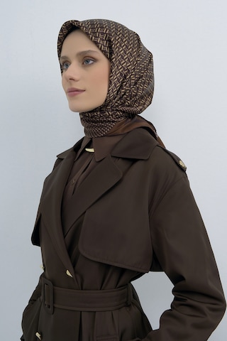 Armine Saf İpek Sura Eşarp-2026 İlkbahar-yaz- 950200d Kahverengi