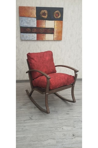 Emideco Ahşap Sallanır Koltuk Sandalye Demonte Bahçe Salon Koltuğu