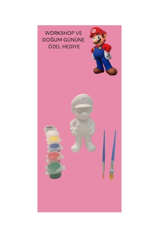 3d Süper Mario Figür Boyama Seti - Kendin Boya Hobi Ve Etkinlik Seti - Akrilik Boya + 2 Fırça 3d Süper Mario Figür Boyama Seti - Kendin Boya Hobi Ve Etkinlik Seti - Akrilik Boya + 2 Fırça