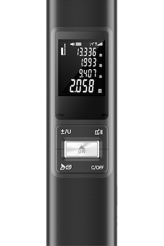 Symbee S80 Alüminyum Laser Mesafe Ölçer, 80m Hassasiyet, Çapraz Çizgi, Li-pol Batarya, Siyah