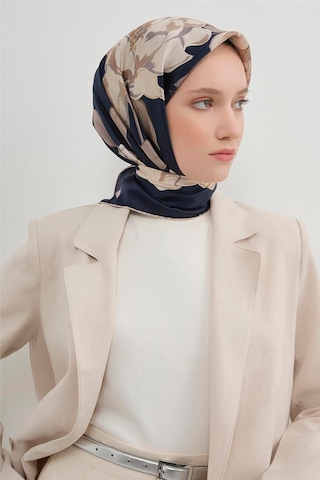Armine Saf İpek Sura Eşarp-2026 İlkbahar-yaz- 950900d Lacivert-taş