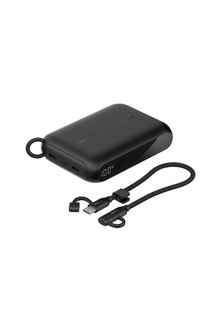 Belkin Bpb027hqbk Boostcharge 10.000 Mah 20w Usb-c Powerbank Dijital Göstergeli Taşınabilir Şarj Cihazı - Siyah