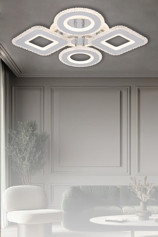 Eray Aydınlatma S008-4 Gold Kumandalı Led Avize Gold