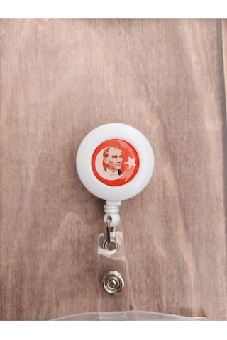 Atatürk Bayrak Yoyo Yaka Kartlığı Yatay Dikey Kart Koruyucu