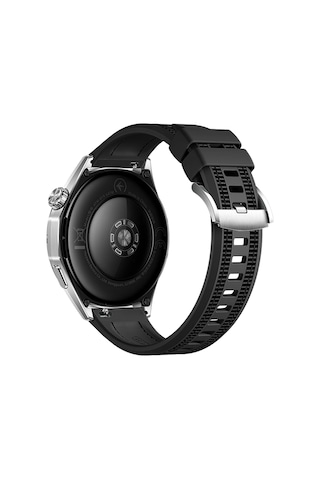 Huawei Watch Gt6 46mm İle Uyumlu Sportstripe Örgü Desen Metal Tokalı Silikon Akıllı Saat Kordonu