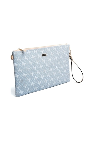 Silver Polo Sp1034 Kadın Portföy & Clutch Monogram Mavi-ten