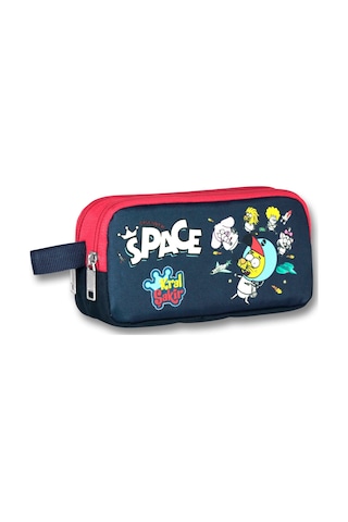 Kral Şakir Space Lacivert Erkek Çocuk Isı Yalıtımlı Beslenme Çantası Ve İki Bölmeli Kalemlik Seti