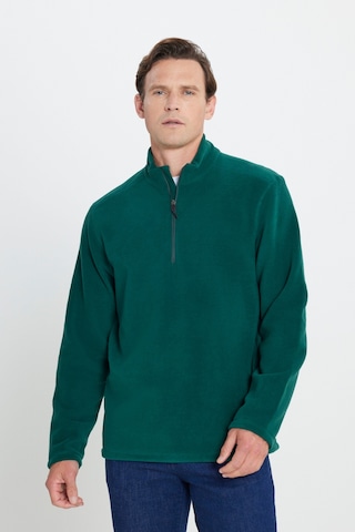 AC&Co / Altınyıldız Classics Anti-Pilling Tüylenme Yapmayan Bato Yaka Erkek Polar Sweatshirt 4a5221100016yslxl Yeşil