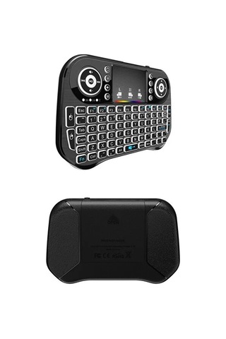 Zk-08 Rgb Işıklı Mini Kablosuz Klavye Touchpad Bluetooth Ve 2.4g Smart Tv Kumandası Aklby-bsva58