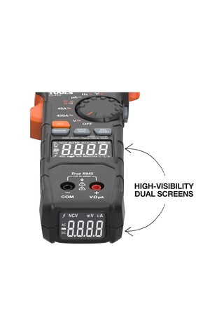 Klein Tools Cl490 Ac/dc Dijital Tang Ölçer, Trms, Çift Ekran, Otomatik Sıralama, Akım, Gerilim