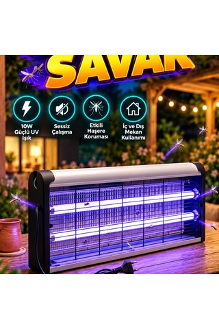 10w Uv Işıklı Elektrikli Sinek Savar Sessiz Haşere Öldürücü Lamba