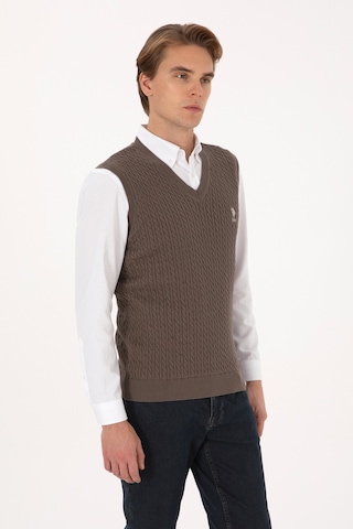 U.s. Polo Assn. Erkek Vizon Süveter 50318160-vr052 Vızon