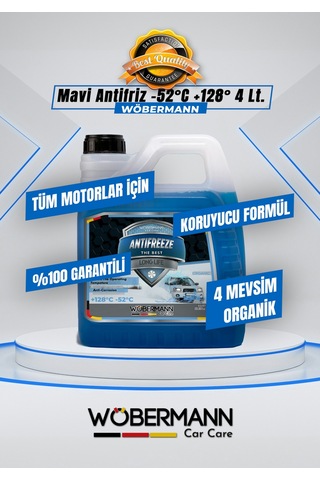 Wöbermann Mavi Antifriz 4 Mevsim Organik -52 C 4 Lt.