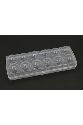 Eggo Portatif Şeffaf Plastik 12 Li Yumurta Taşıma Ve Saklama Kabı Karışık
