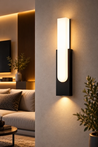 Mira Modern Led Duvar Apliği 10w Çift Yönlü Işık İç Dış Mekan Şık Dekoratif Aydınlatma 3200k Siyah