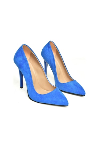 Fox Shoes Saks Mavi Kadın Topuklu Ayakkabı 8922151902 Saks Mavi