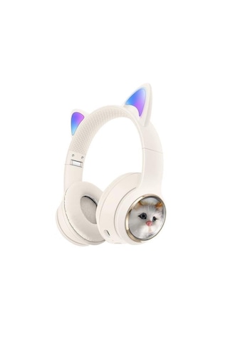 Torima HD11 Sevimli Kedi Karükatür Bluetooth 5.3 Kulak Üstü Kulaklık