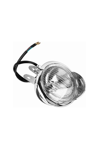 Geeroyoo Motosiklet İçin Retro Stile Adaptörlü Yardımcı Fener - 12v Dc, Dayanıklı Çelik Tabanlı, Kolay Kurulum, Yol Görüşünü Artırır