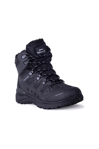 Slazenger 4k Erkek Kışlık Bot Fermuarlı Bilek Üzeri Bot Siyah Siyah