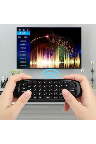Mufunye 2.4g Kablosuz Klavye Fare Birleşik Kumanda, 6-aksiyel Sensörlü 360 Hareket Algılama, Android/windows Uyumlu Pc, Akıllı Tv, Set-top Box