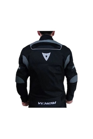 Venom Spin Motosiklet Montu Siyah-gri Motorcu Montu
