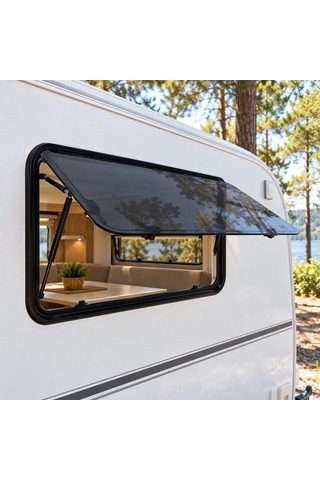 Jarup Flat Amortisörlü Karavan Penceresi 45x110 Cm Bej Jr4511fg S