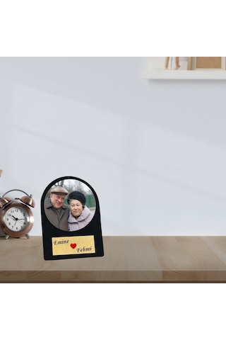 Emeklilere Özel Fotoğraflı Ahşap Masa Üstü Çerçeve