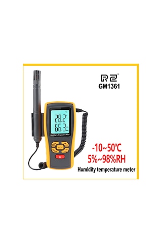 Rz Gm1361 Büyük Lcd Çift Ekranlı Nem Sıcaklık Ölçer