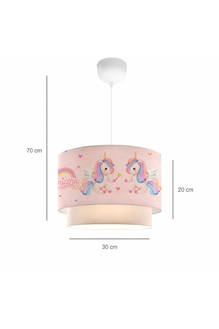 Homing Unicorn Kız Çocuk Odası Sarkıt Avize 241288 Pembe
