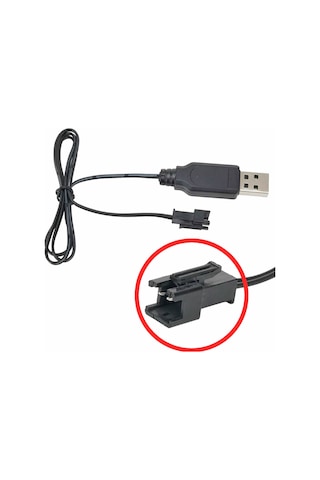 3.7v / 3.6v Lityum Pil Usb Şarj Kablosu Jst Sm-2p Soket Lipo Batarya Rc Quadcopter Drone Helikopter