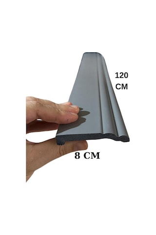 Smart Gri Süpürgelik Suya Neme Dayanıklı 8cmx120cm 1 Adet Pvc Parke Seramik Salon Mutfak Süpürgeliği Gri