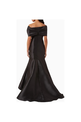 Ac By Aanchal Chanda Crystal - Embellished Gown Kristal Işlemeli Balık Form Maxi Kadın Elbise Siyah
