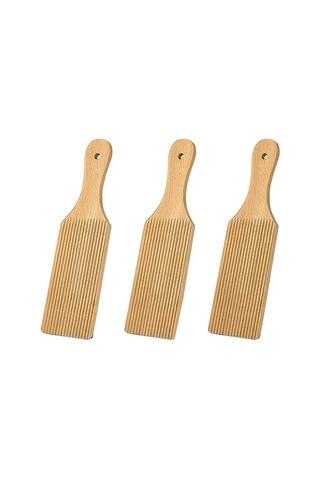 Ahşap Tereyağı Kürekli Gnocchi Tahtaları - 3 Parça, 9,1x2,8 B Diğer