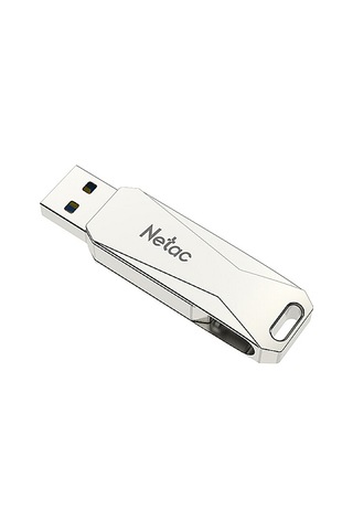 Netac U782c 128gb Usb-c / Type-c + Usb 3.0 360 Derece Döndürme Çinko Alaşımlı Flash Sürücü Otg U Disk