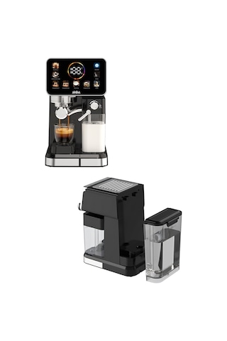 Scm-3030 Pro Kapsüllü & Toz Kahve Espresso Makinesi 20 Bar, Renkli Dokunmatik Ekran, Süt Hazneli