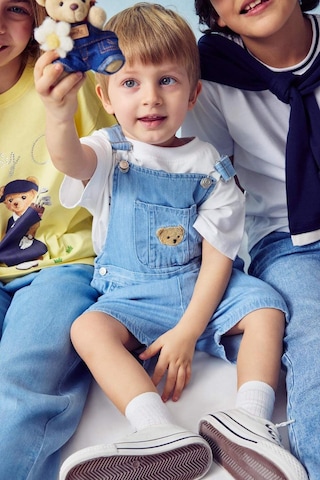 Defacto Ayıcılıklı Ayıcıklı Jean Tulum Erkek Bebek H2840A526SM Mavi
